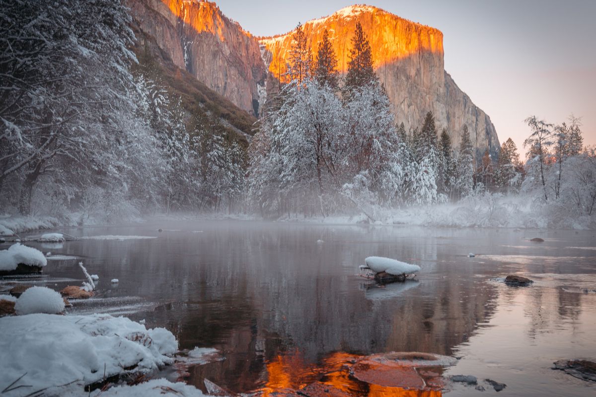 Yosemite Valley El Capitan Winter Reflection (Kim Carroll)